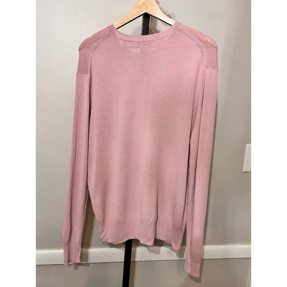 Equipment Long Sleeve Crew Neck Relaxed Pullover Sweater Pink Women's Small NWT - Picture 3 of 5